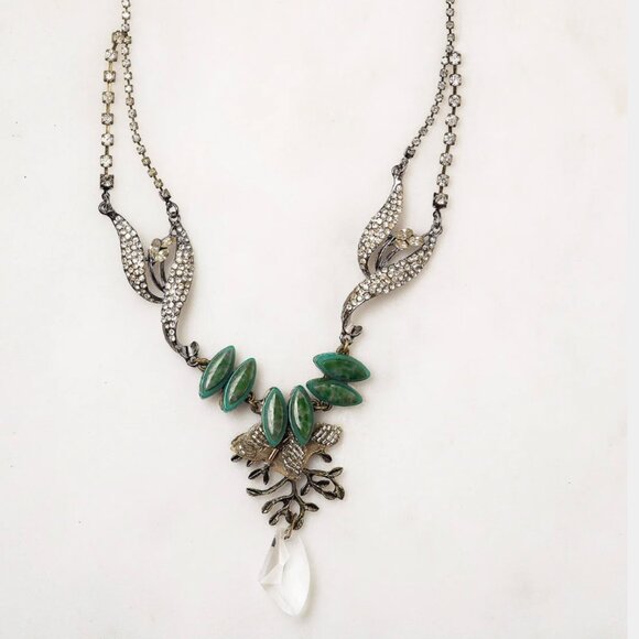 Jewelry - Elements Jill Schwartz Deco Rhinestone Drop Necklace
